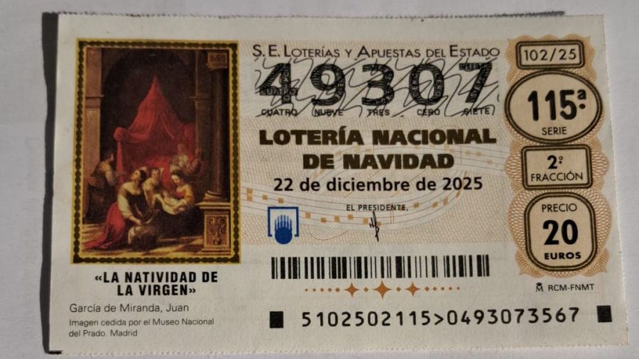 Décimo de la Lotería de Navidad 2025