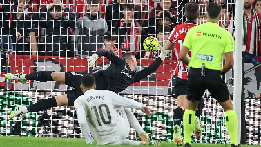 Primer gol del partido de Mbappé ante el Athletic.