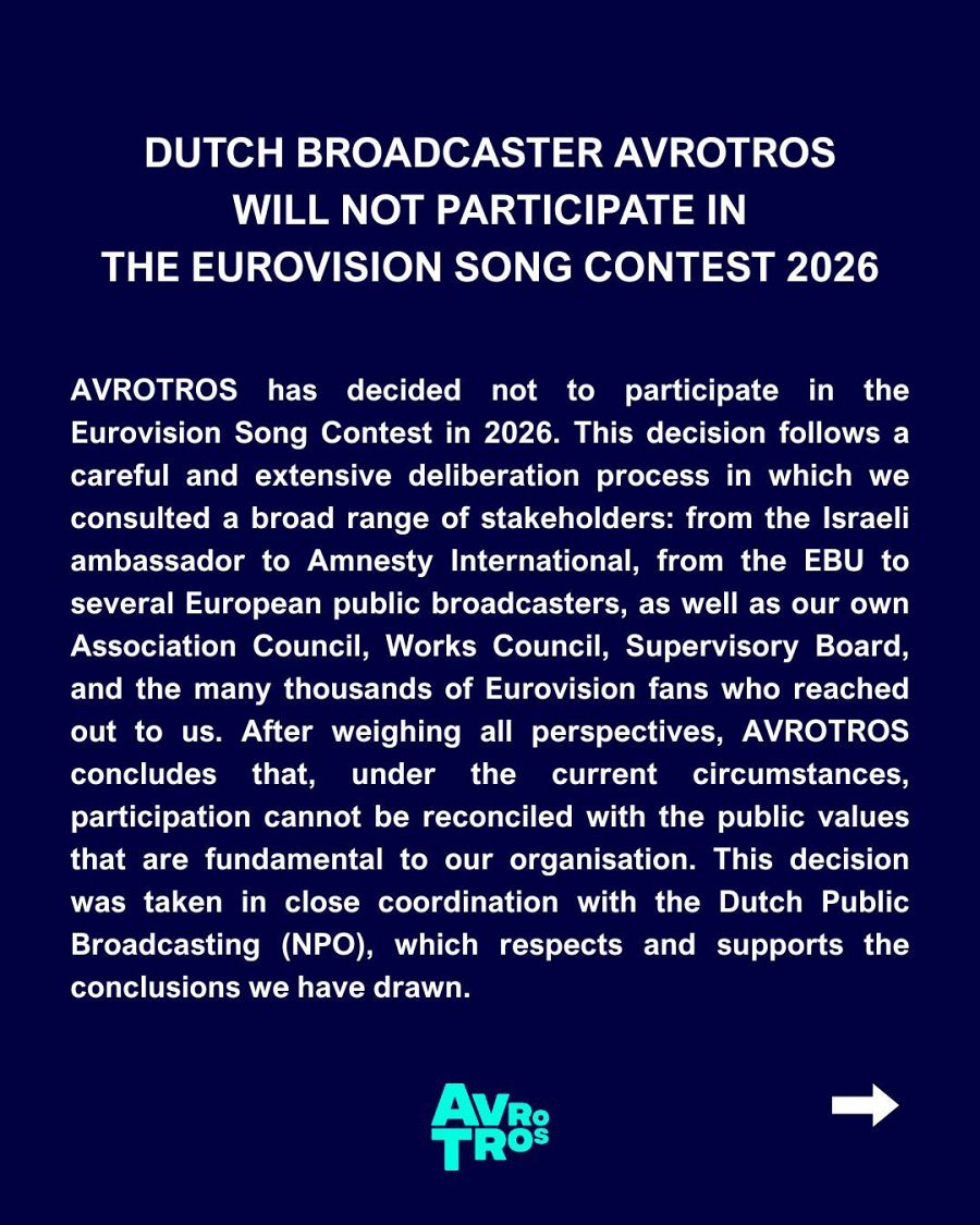 Comunicado de la televisión pública de los Países Bajos