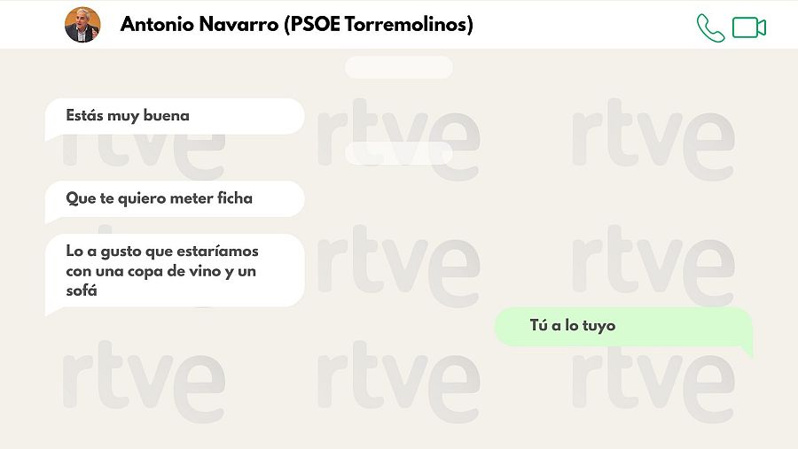 Mensajes que envió Antonio Navarro a la militante desde 2021 hasta la actualidad
