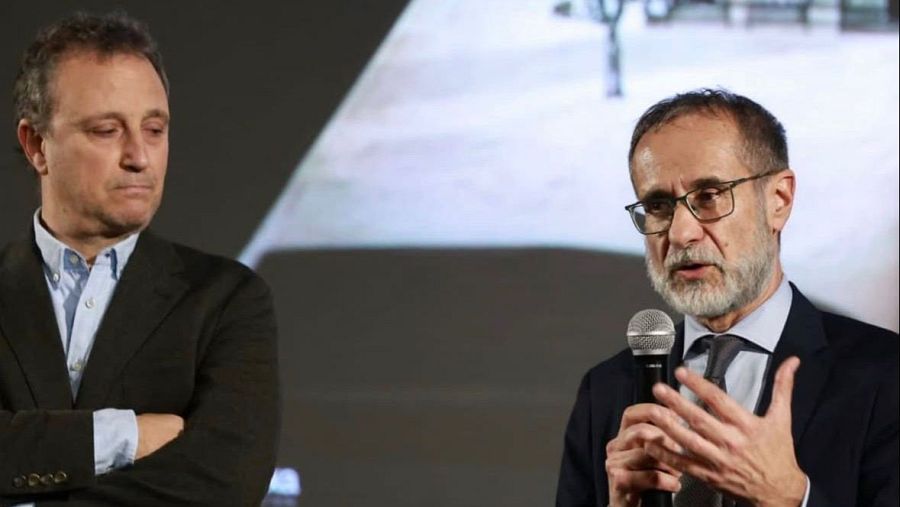 Esteve Crespo durant al presentació del documental 'Els Girona'