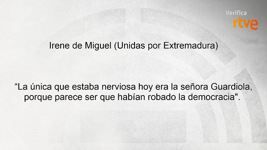 Irene de Miguel (Unidas por Extremadura) sobre el robo de votos por correo