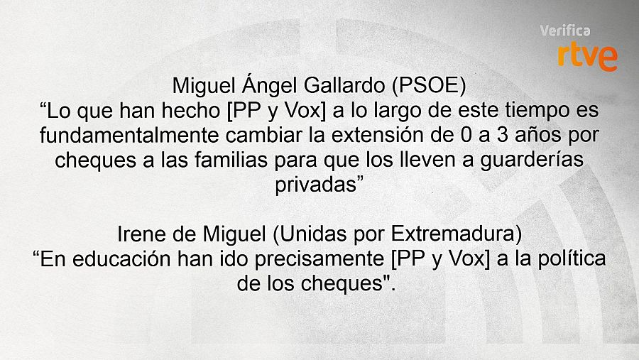 Candidatos de PSOE y Unidas por Extremadura sobre la educación de 0 a 3 años