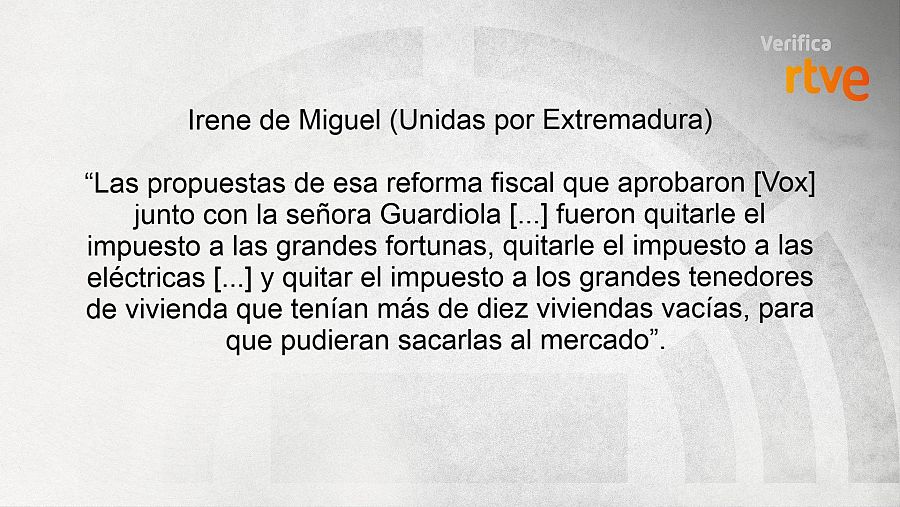 Irene de Miguel sobre la política fiscal de PP y Vox