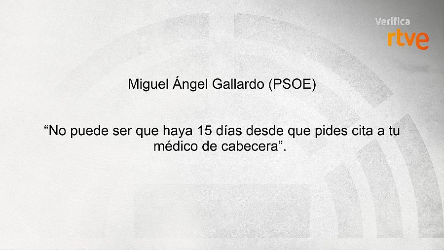 Miguel Ángel Gallardo sobre la lista de espera de atención primaria