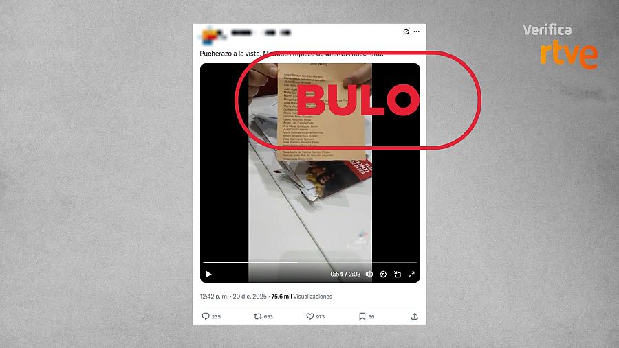 Mensaje que difunde el bulo de que estas papeletas de Badajoz son nulas