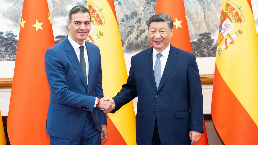 Pedro Sánchez y Xi Jinping