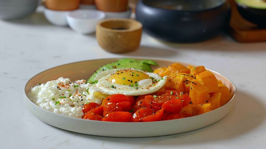 Amanida de moniato amb cottage