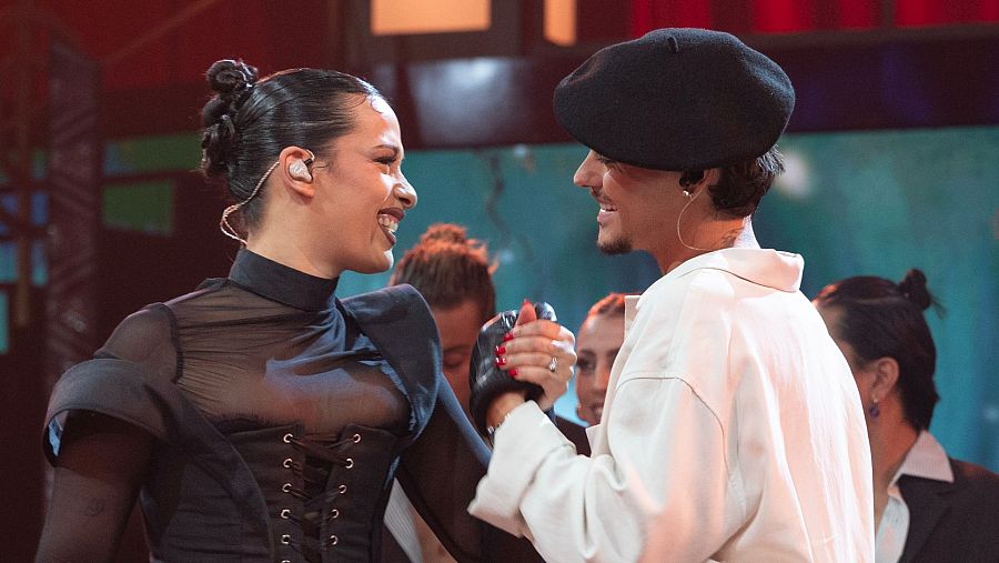 Chanel junto a Abraham Mateo, en la gala de RTVE