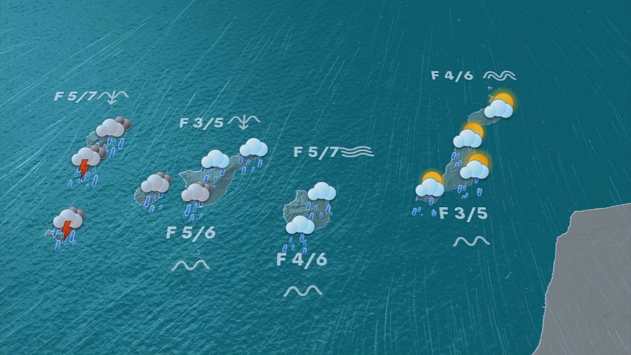 Borrasca Francis en Canarias prevista para el jueves 1 de enero, día de Año Nuevo