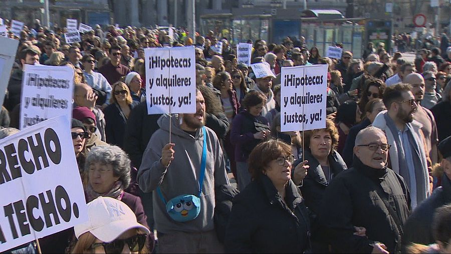 Protestas por la situación de la vivienda en España