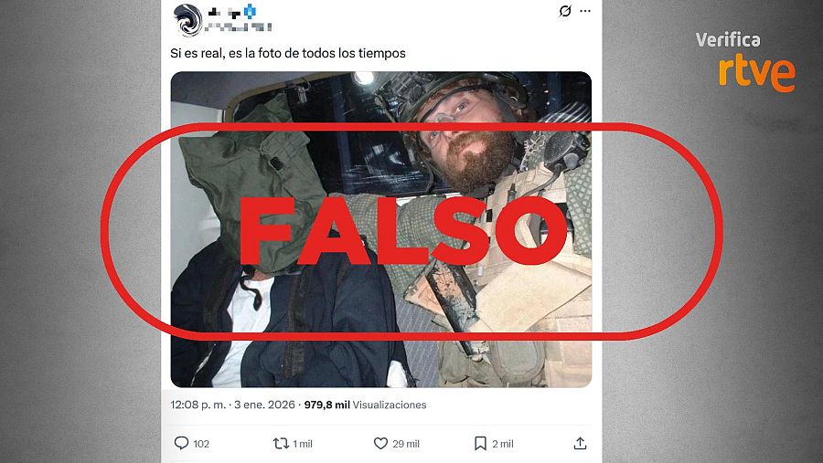 Mensaje que comparte una foto de 2023 en el contexto de la detención de Maduro