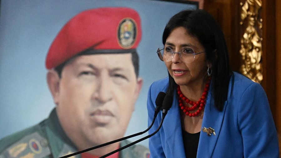 Delcy Rodríguez, durante un discurso en la Asamblea Nacional de Venezuela.