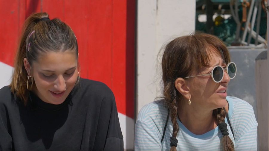 Yolanda y Ainoa, en un momento de la penúltima etapa