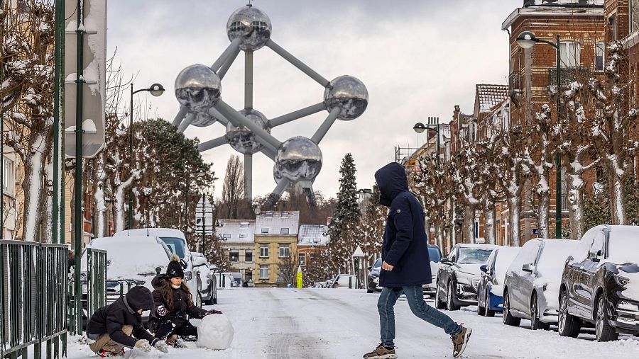 Temporal de nieve en Europa.