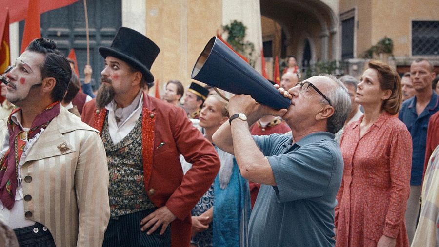 Momento de la película que se rueda en 'El sol del futuro'.