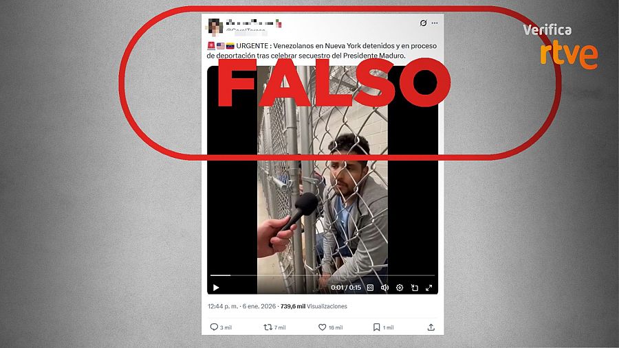 Mensaje que difunde un vídeo generado con IA como si fuera real