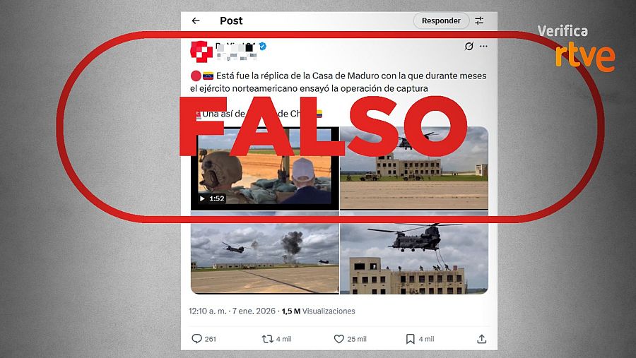 Este vídeo no muestra los ensayos para la captura de Maduro