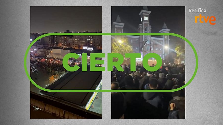 Imágenes de las protestas difundidas el 8 de enero.