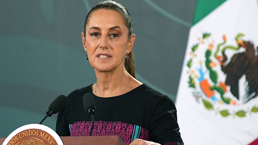 Claudia Sheinbaum, presidenta de México, comparece en rueda de prensa