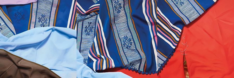 Detalle de la instalación 'Fardo' de Andrea Canepa