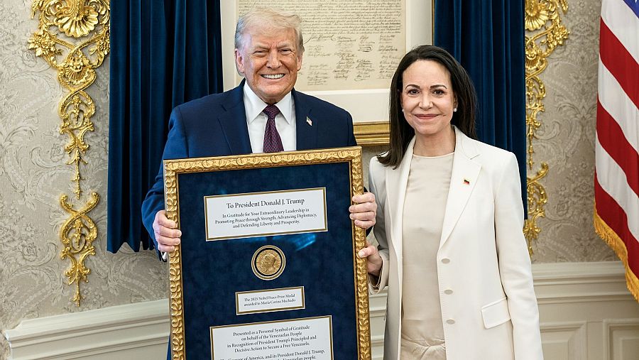 María Corina Machado intenta cortejar a Trump con su premio Nobel: 