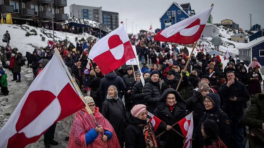 Miles de groelandeses y daneses se manifiestan contra el plan de Trump: 