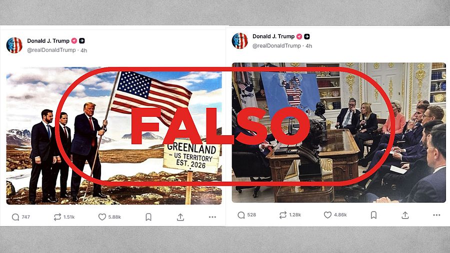 Dos fotos falsas creadas con IA publicadas por Trump en su red social