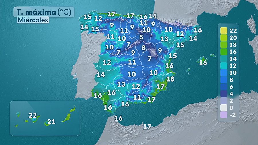 El tiempo miércoles 21 de enero: borrasca Harrry