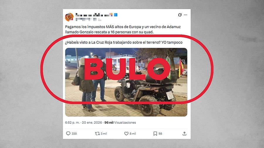 Mensaje que difunde un bulo sobre Cruz Roja