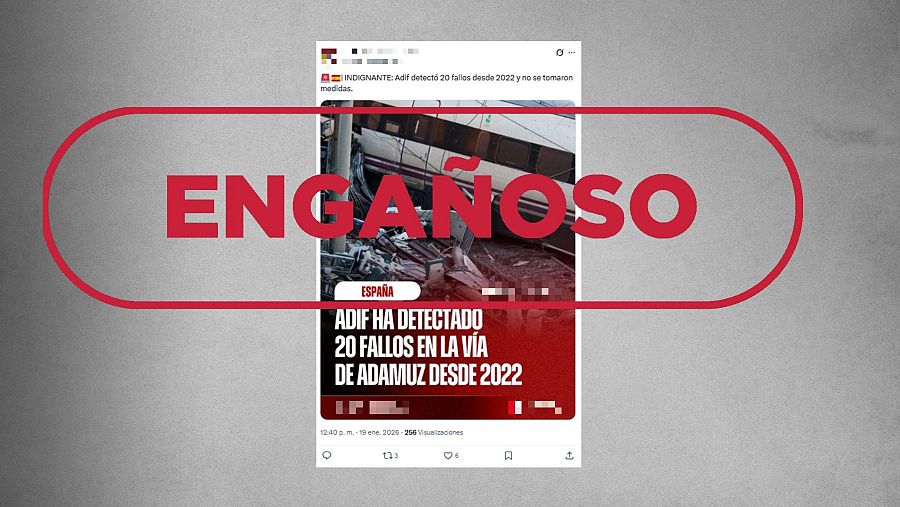 Mensaje que asegura que “no se tomaron medidas” en las vías de Adamuz.
