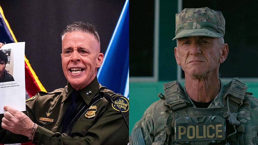 Greg Bovino comparado con el personaje del coronel Steven J. Lockjaw