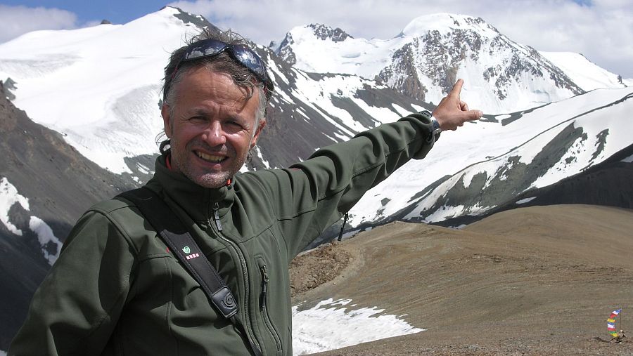 El alpinista Juanjo Garra, en la montaña