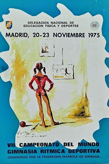Cartel anunciador del Mundial de gimnasia rítmica Madrid 1975