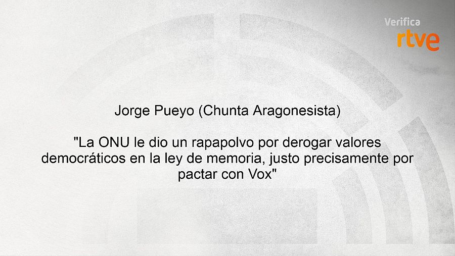 Jorge Pueyo sobre el informe de la ONU acerca de la ley de memoria histórica
