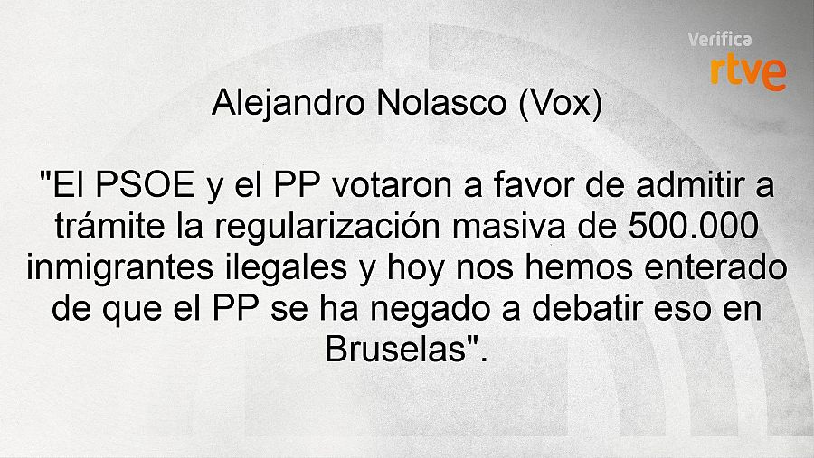 Alejandro Nolasco (Vox) sobre la posición del PP acerca de la regularización de inmigrantes
