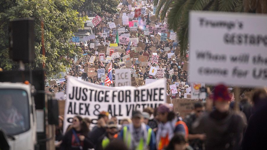 San Francisco protestó este viernes contra las redadas de agentes federales en el 'Nationwide Shutdown'.