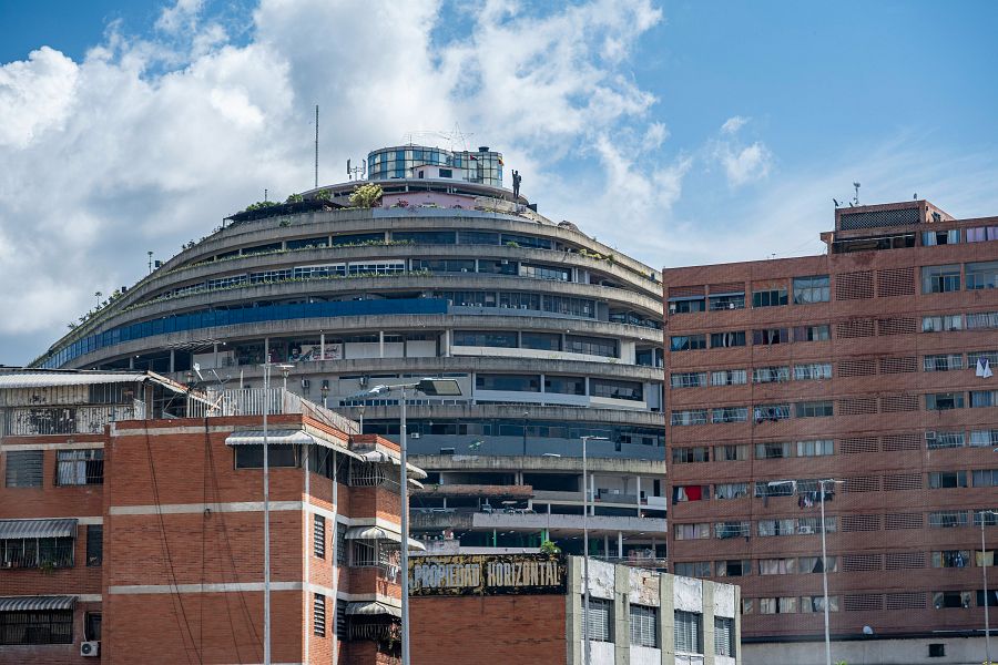Vista de El Helicoide en Caracas, instalación y prisión del Servicio Bolivariano de Inteligencia Nacional