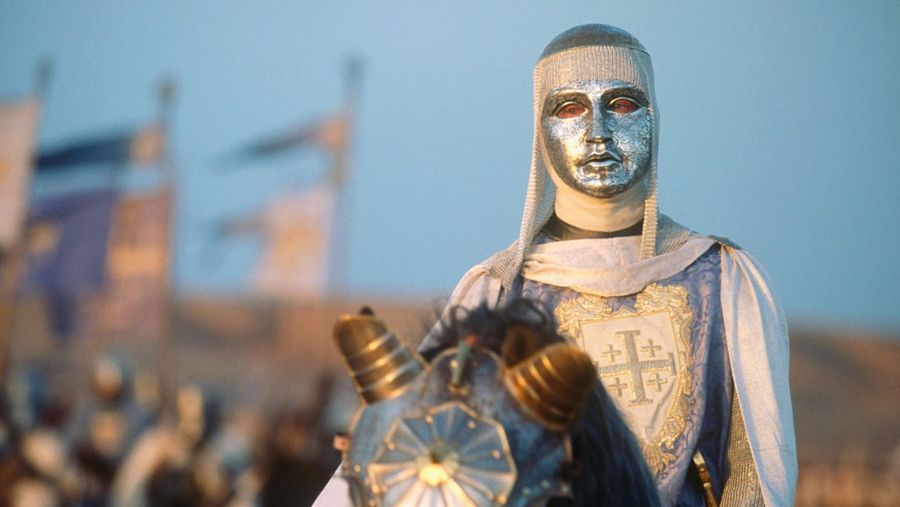 Edward Norton en su papel de Balduino IV de Jerusalén.