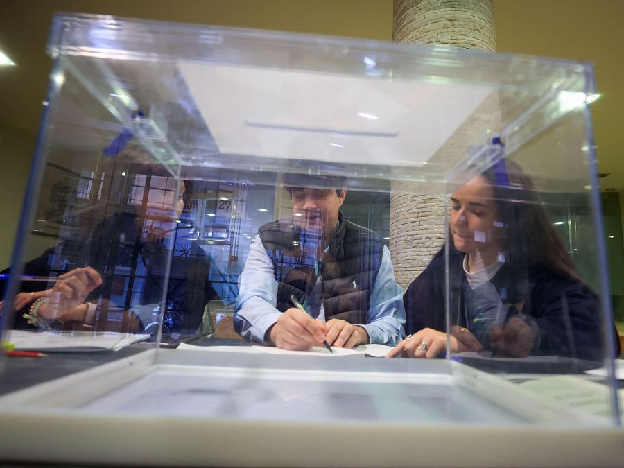 Apertura de los colegios y constitución de las mesas electorales en Aragón