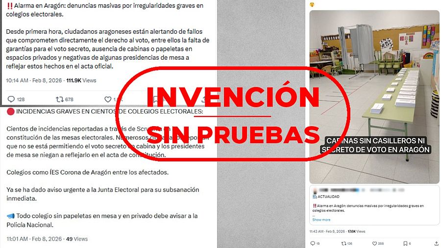 Mensajes que afirman sin pruebas que ha habido incidencias en el voto secreto en cientos de colegios