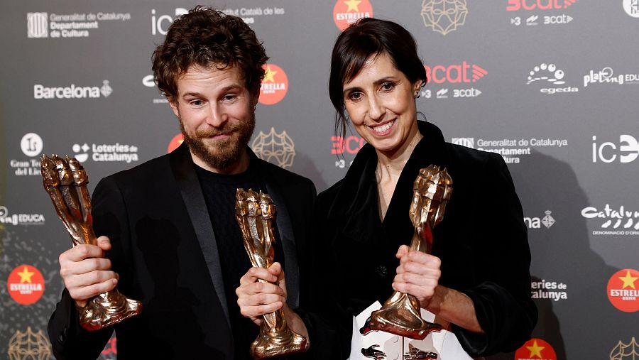 Eva Libertad y Álvaro Cervantes, anoche en los premios Gaudí