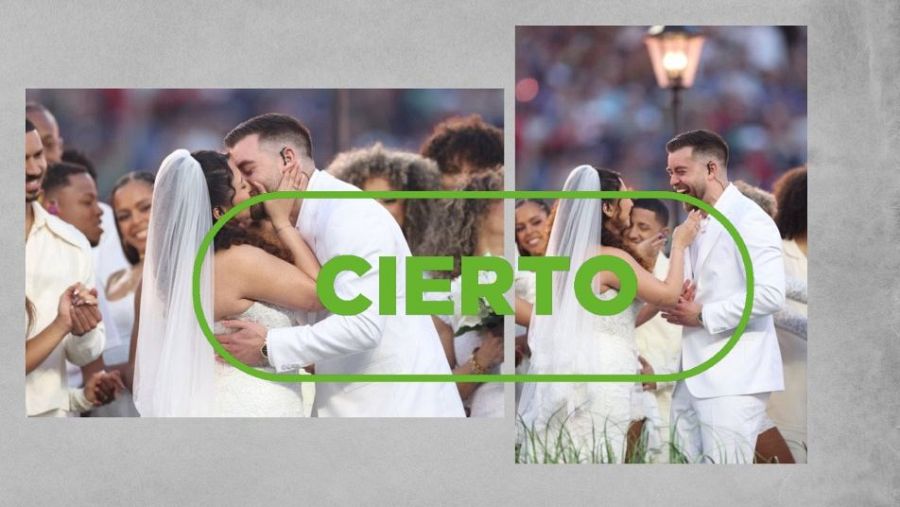 Fotografías que muestran la ceremonia real durante la actuación de Bud Bunny