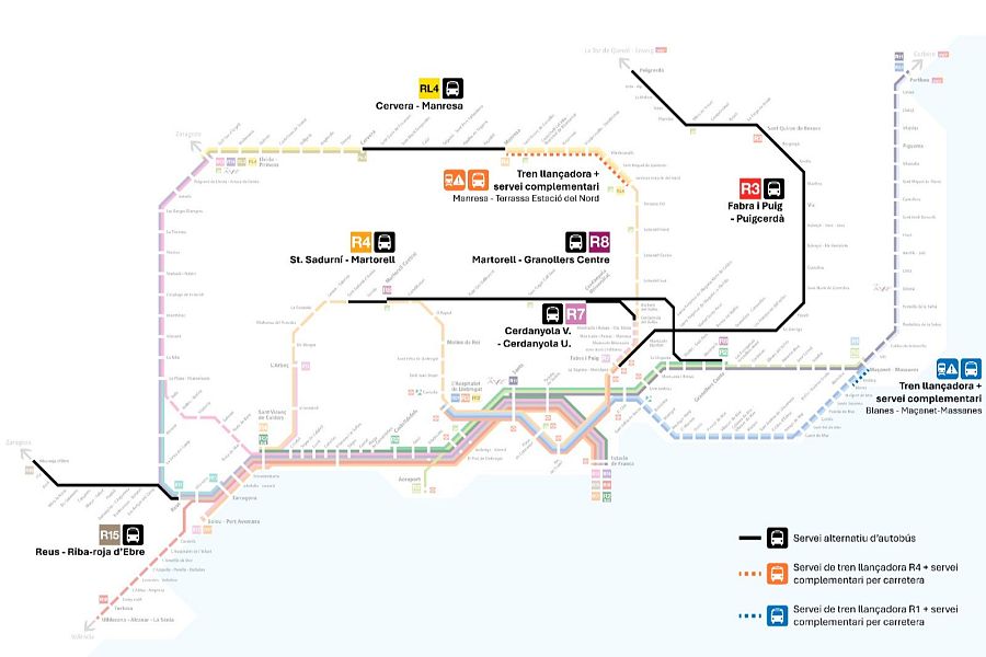 L'estat del servei de Rodalies de Catalunya i els plans de transport alternatius