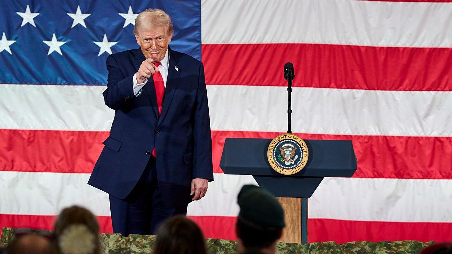 Donald Trump habla ante las tropas en Fort Bragg, Carolina del Norte