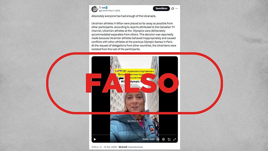 Mensaje que difunde un vídeo manipulado con IA