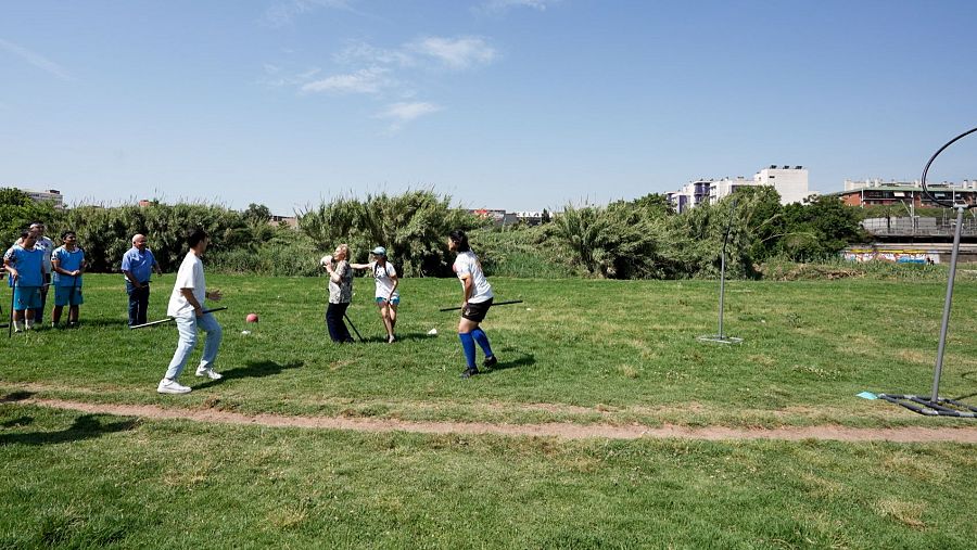 Partit de quadbol amb els concursants de 'Fes-me viral'.