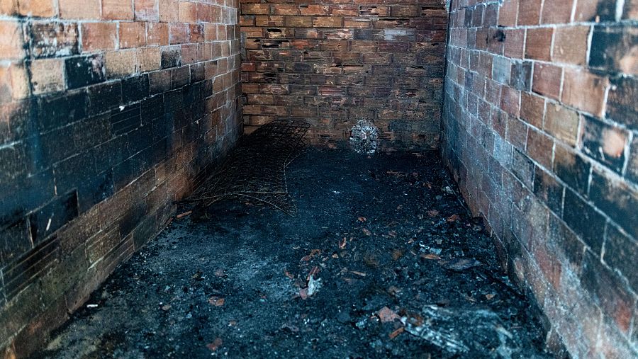 Así quedó el trastero de Manlleu, Barcelona, en el que fallecieron cinco menores