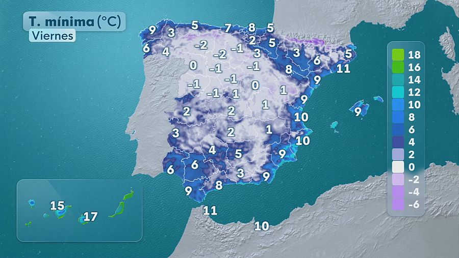 Previsión del tiempo el 20 de febrero