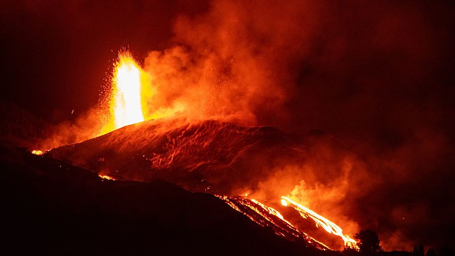 Volcán Tajogaite en La Palma.